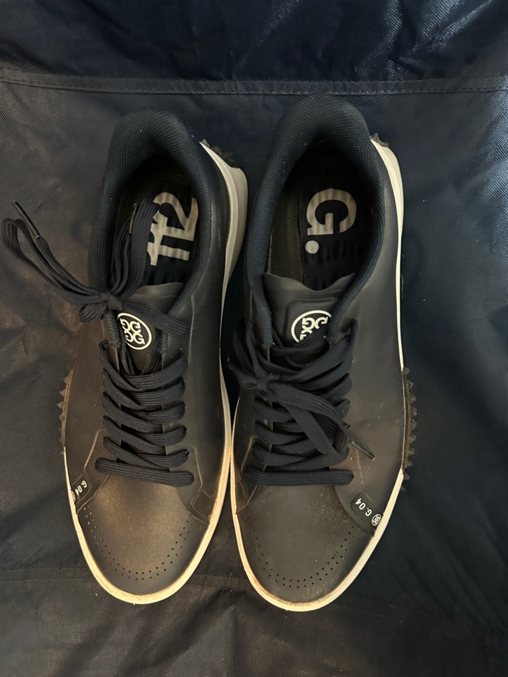 G/FORE Men's Black and White Golf Sneakers